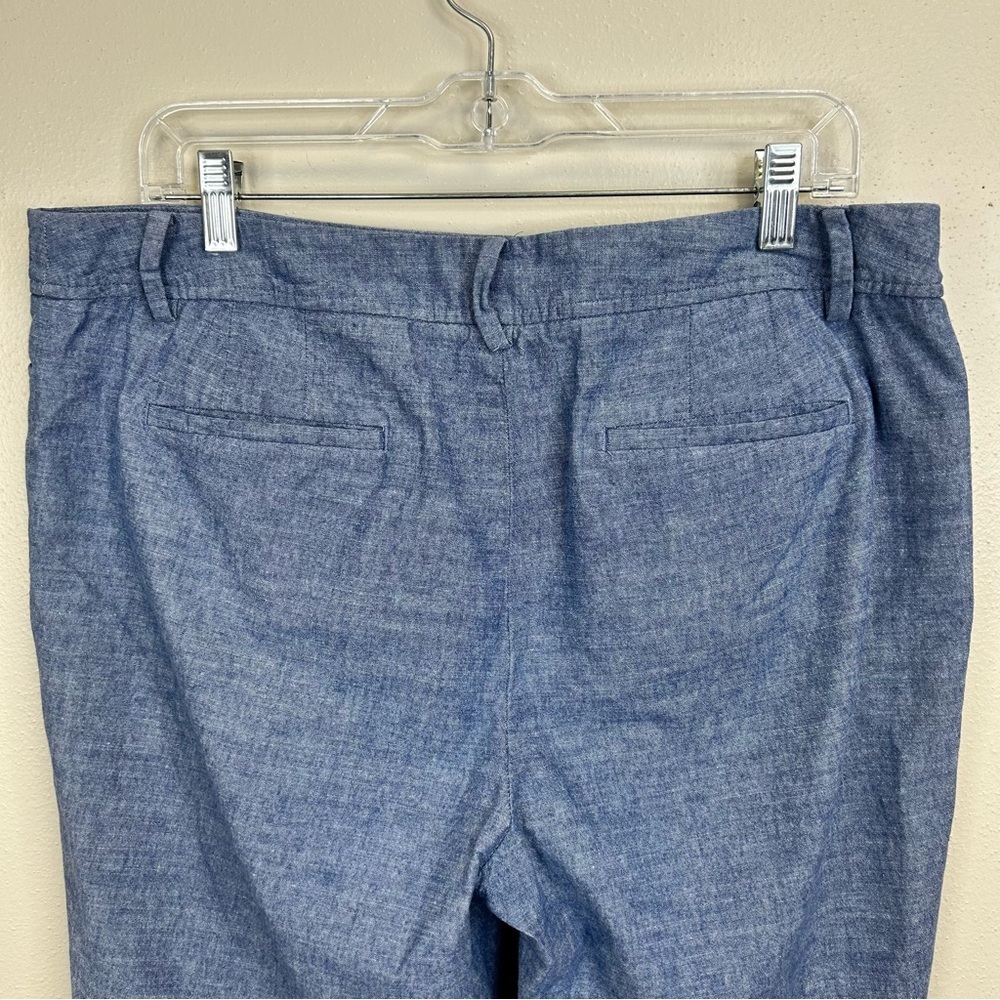 100% Cotton Blue Shorts Talbots Size 12 Preppy Travel Lightweight Summer Beach - Picture 11 of 12